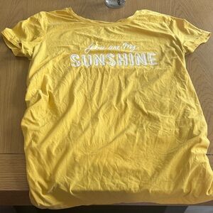 Maternity Yellow 'You Are My Sunshine' T-Shirt